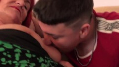 Aunt Judy's XXX - 64yo Busty GILF Landlady Mrs. Linda lets her Broke Tenant pay the Rent in Cum