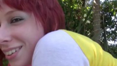 Real redhead 18 yo girl want the cock of step daddy to fuck