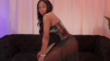 Ebony Mystique Squeals As Thick Load Flows Out Of Her Pussy