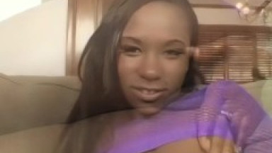 18yo Petite Ebony Princess got creampy pussy