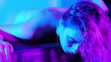 WAX PLAY BDSM - She's naked and covered in Wax