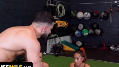 FreeUse Milf - Fit Busty Hot Milfs Nadia White And Kira Perez Give Full Access To Fitness Instructor