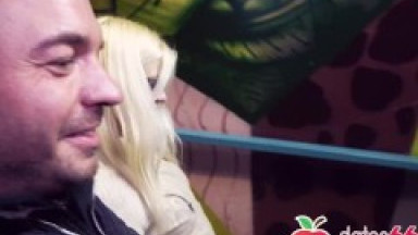 PUBLIC! Nerdy Mariella Sun takes big load on glasses! Dates66