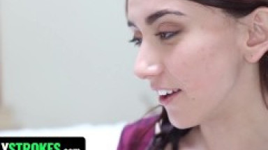 FamilyStrokes - Innocent Babe Gets Her Tight Butthole Drilled Deep For The First Time
