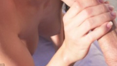 Sunbathing ended up with BJ & hot quickie. I hope neighbours were lucky enough to see us - Mini Diva