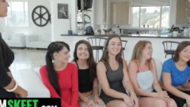 TeamSkeet - Big Titted Mistress Reena Sky Teaches Six Inexperienced Sluts How To Satisfy A Woman