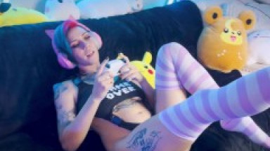Skylar Calico Gives Sloppy Blowjob and gets her big tits covered in cum