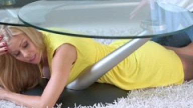 ❤️Family Strokes - Hot MILF Stepmom Stuck And Fucked Under Table By Her Horny Stepson