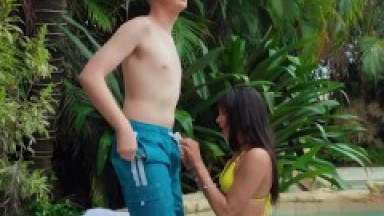 REALITY KINGS - Horny Brunette Ari Alectra Will Do Anything To Get A Taste Of Jimmy's Sausage