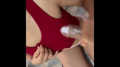 I found out that semen makes tits grow so every day I take my boy's semen to have perfect tits