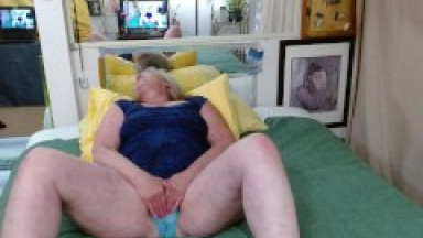 1142 Big Blue Granny Panties for Luke