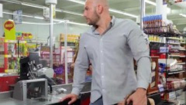 Reality Kings - JMac Fucks Petite Kimmy Kimm Behind The Supermarket Counter As She Keeps Working