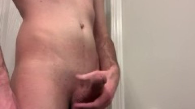 College Boy Cums Hard in Speedo. MASSIVE LOAD from THICK COCK