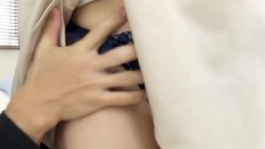 Kinky Asian chick gets creampied during the raunchy threesome in front of the shy girl