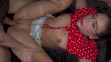 HER FIRST THREESOME - They Fucked Her All Night