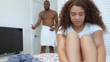 tiny 18 teen stepdaughter gets her lil slit STRETCHED out by BBC stepdad - MyPervyFamily -