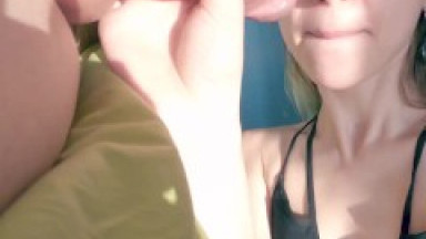 Stepsister couldn't resist this juicy cock