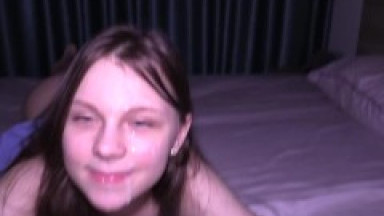 Shy Cutie Seduces Her Crush At Sleepover Party