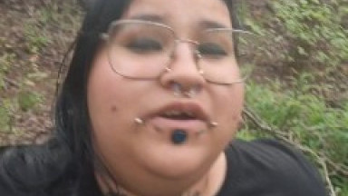 Fucking myself outside until I squirt