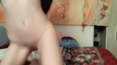 Seductive Tomboy Shows Off Tight Body and Rubs Clit