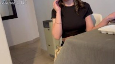 ''You told me you were going to leave him alone'' - Spitting, slapped, doggystyle and double cum