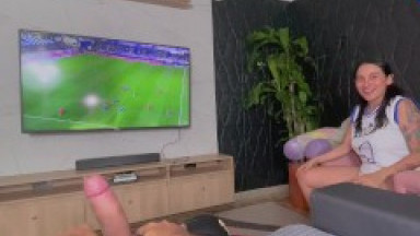 This girl loves to ride my cock while I watch football xxx porn xxx Jenifer play