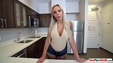 Frustrated MILF stepmom fucked from behind by stepson