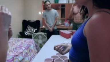 Three Hot College Girls Spend Their Parent's Money On Beer Pong And Orgy Parties - TeamSkeet