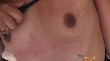 Lesbian sex slave is put through a series of exercises