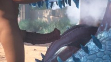 Guy dicked down a Huge Dragon