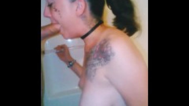 HOT BALLS DEEP SHOWER FACEFUCK FOR SEXY SLOBBERING THROATPIE