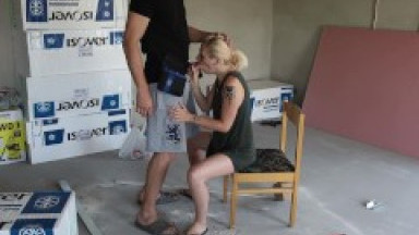 horny worker fucks a teen girl on a construction site and creampie sweet pussy (free