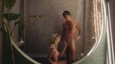 Tropical shower & romantic sex while traveling Southeast Asia