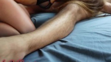 FINALLY MMF! TWO COCKS FOR ME!! I WAS SO HORNY that I started BLOWING THE CAMERAMAN!!