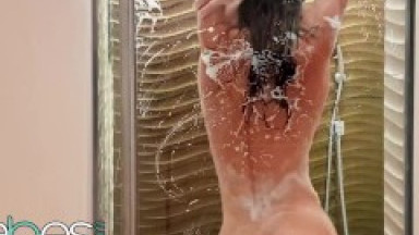 Babes - Petite Angel Emily Gets In Front Of The Camera & Plays With Her Pink Pussy After Her Shower