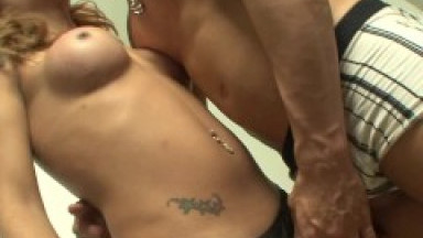 Super hot TS shemale pornstar with big tits cum slut babe Alycia sucks cock & Bareback Ass Fucked