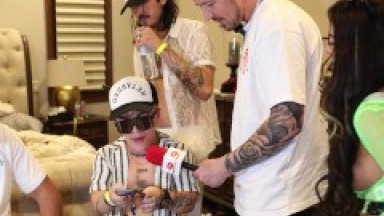 BONNIE BLUE & DWARF GANG BANG @ PILLOW TALK COACHELLA MANSION PARTY (w/ Kazumi & Luna Star)