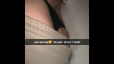 Cheating Girlfriend fucks Guy after Night out Snapchat Cuckold