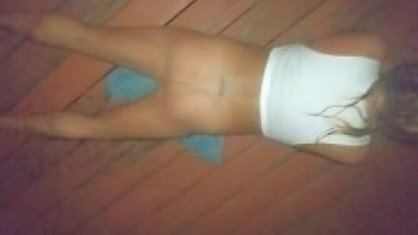 He finds used wife masturbating at empty beach bar late night, just got done cheating but stil horny