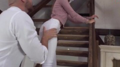 HE REARRANGED HER GUTS - College Cutie Likes It Rough