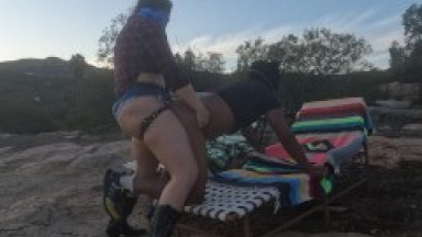 Public Pegging With A Mountain View