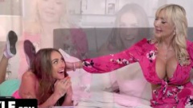 Buxom Step Moms Victoria Lobov & Brandi Love Enjoy Taboo Threesome With Young Stud Full Movie - Mylf