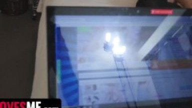 Step Sis Riley Mae Squirts All Over Step Bro's Computer While Watching Porn - SisLovesMe Full Movie