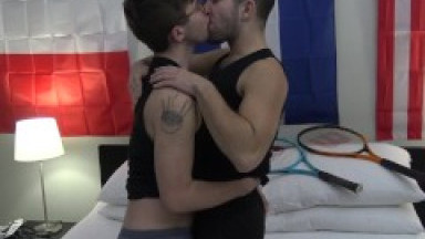 JockPussy - Hairy Tennis Player JJ Thorne Hammers Jock Ari Koyote's Pussy