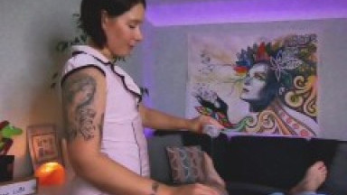 POV British slut Belle o'hara gives a sloppy blowjob at massage parlour