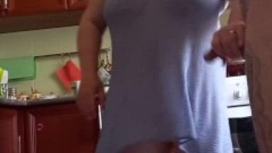 fat woman sucks and then takes my cock in her pussy