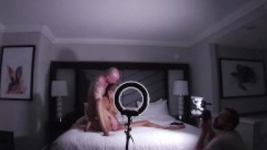 Ebony babe gets a hard pounding BTS