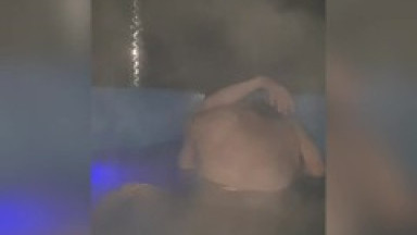 Hot body wife caught with husband best friend on hot tub. 11:16 he do it again