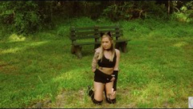 Submissive babe Rory Knox gets tied up for an anal fingering with ass to mouth and piss