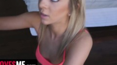 Step Sis Tiffany Watson Gets Blindfolded And Fucked By Step Bro & His Friend - SisLovesMe Full Video